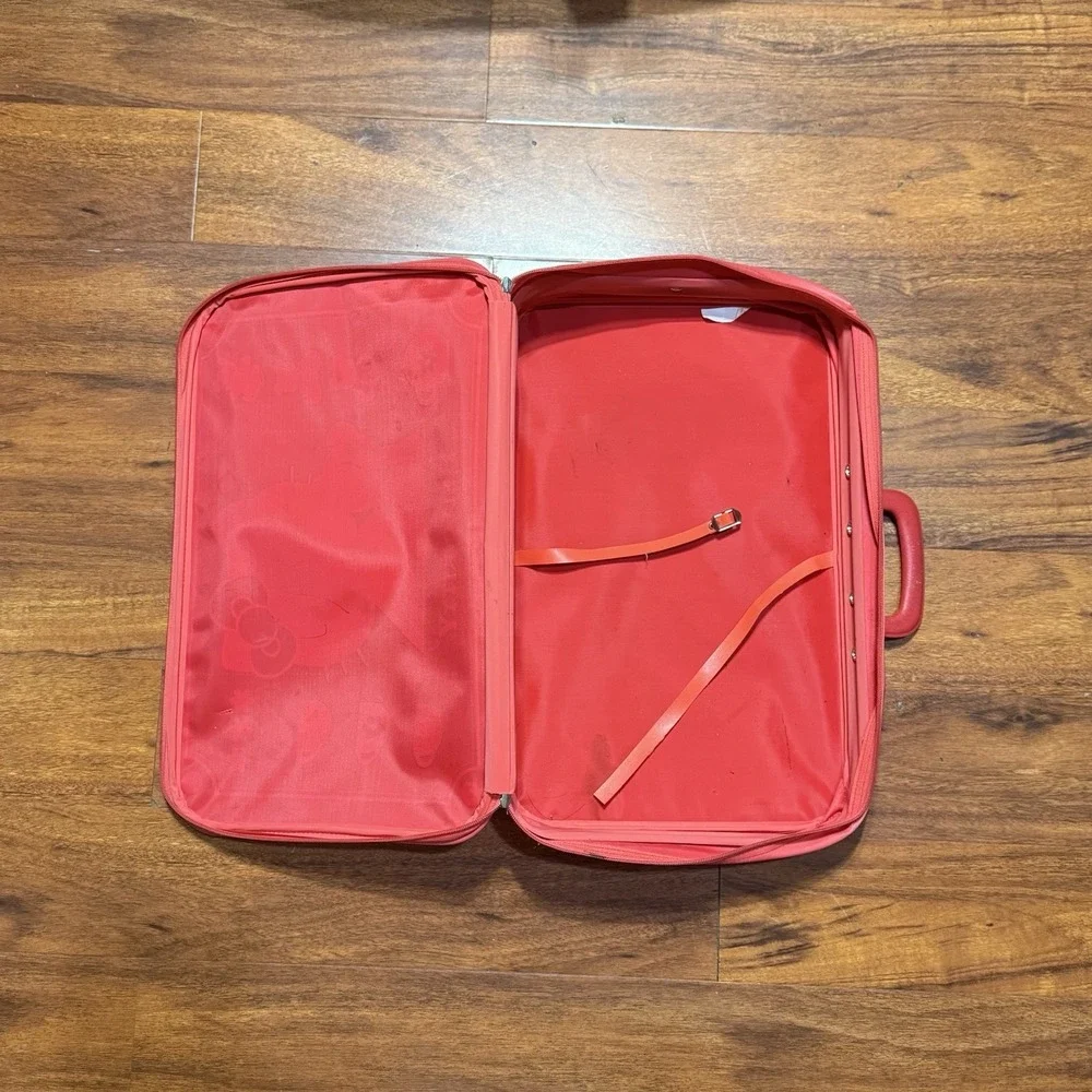 Vintage 90s Hello Kitty Red Luggage Suitcase Sanrio‎